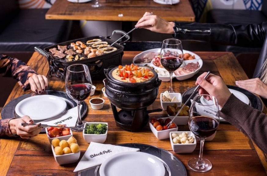 black pot fondue
