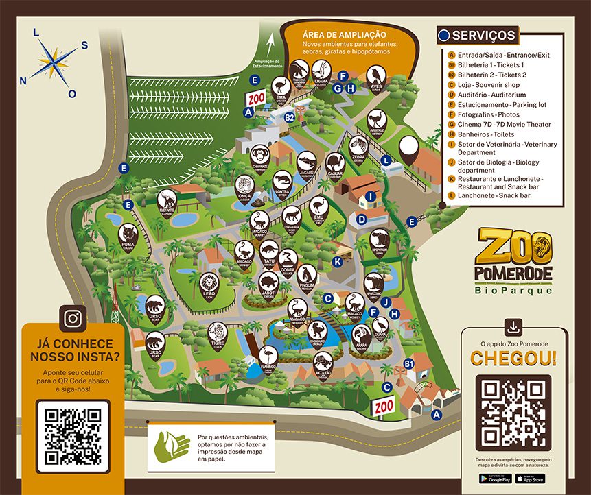Zoo Pomerode 2025: valores de ingresso, horários e como ir de BC 3 mapa zoo 2
